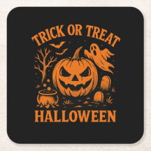 Trick oder Treat Halloween Paper Untersetzer