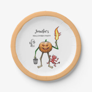 Trick oder Treat Halloween Pappteller