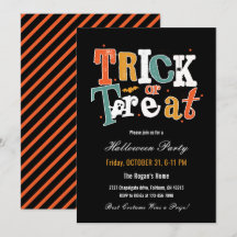 Trick oder Treat Halloween-Party