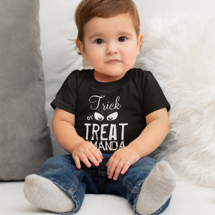 Trick oder Treat Halloween Personalisiert Baby T-shirt
