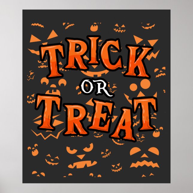 Trick oder Treat Halloween Poster (Vorne)