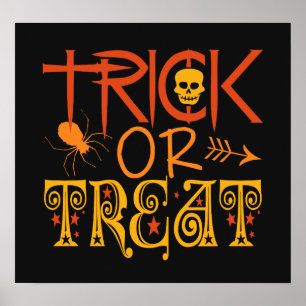 Trick oder Treat Halloween-Poster Poster