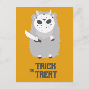 Trick oder Treat Halloween Postkarte