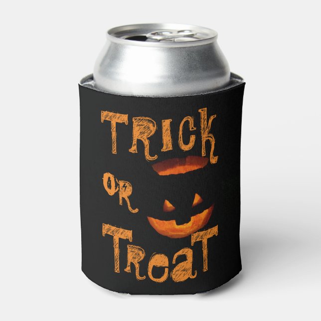 Trick oder Treat Halloween Pumpkin Dosenkühler (Kanne Vorderseite)