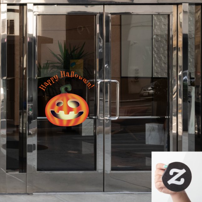 Trick oder Treat Halloween Pumpkin Fensteraufkleber (Büro Tür)