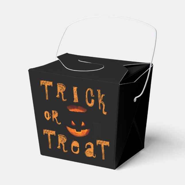 Trick oder Treat Halloween Pumpkin Geschenkschachtel (Vorderseite)