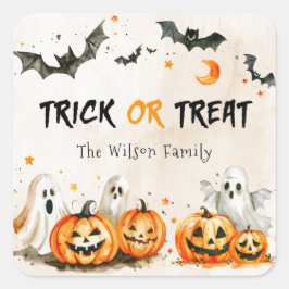 Trick oder Treat Halloween Pumpkin Ghost Sticker