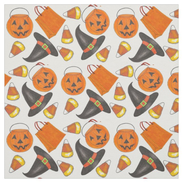 Trick oder Treat Halloween Pumpkin Hexenkorn Stoff (Muster)