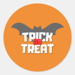 Trick oder Treat Halloween Runder Aufkleber
