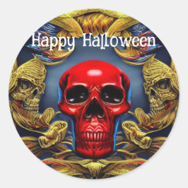 Trick oder Treat Halloween Runder Aufkleber