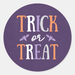 Trick oder Treat Halloween Runder Aufkleber