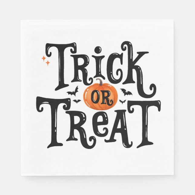 Trick oder Treat Halloween Serviette (Vorderseite)