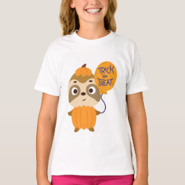 Trick oder Treat Halloween Sloth Pumpkin Kids Shir T-Shirt