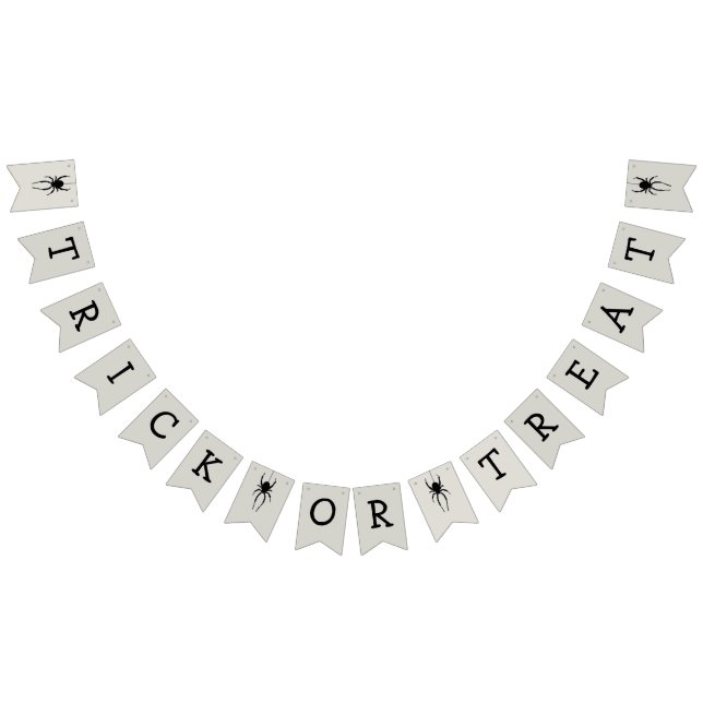 Trick oder Treat Halloween Spider Bunting Flag Wimpelkette (Alle)
