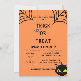 Trick oder Treat, Halloween Spiders Einladung
