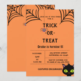 Trick oder Treat, Halloween Spiders Einladung