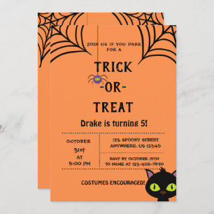 Trick oder Treat, Halloween Spiders Einladung