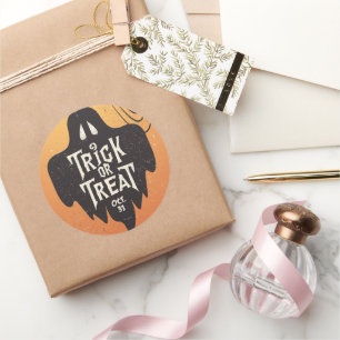 Trick oder Treat Halloween Spooky Creepy Pumpkin Runder Aufkleber