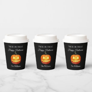 Trick oder Treat Halloween Spooky Pumpkin Niedlich Pappbecher
