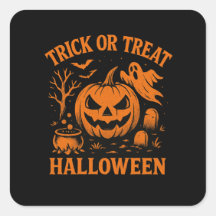 Trick oder Treat Halloween-Sticker