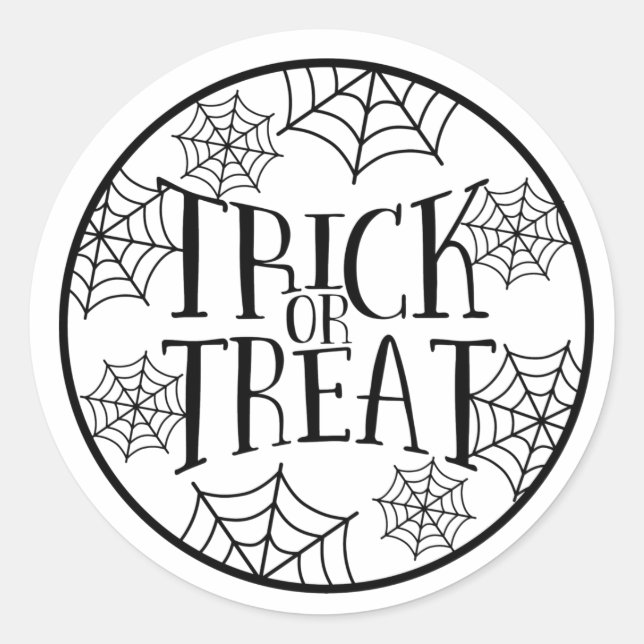 Trick oder Treat Halloween-Sticker Runder Aufkleber (Vorderseite)