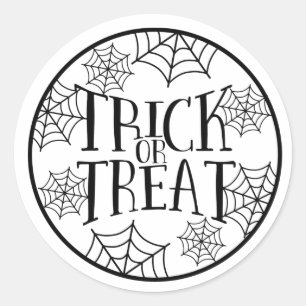 Trick oder Treat Halloween-Sticker Runder Aufkleber