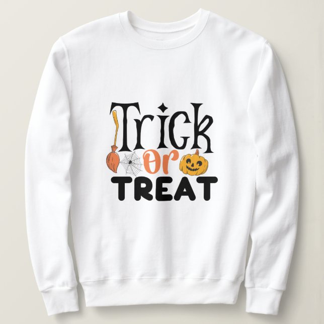 Trick oder Treat Halloween Sweatshirt (Design vorne)