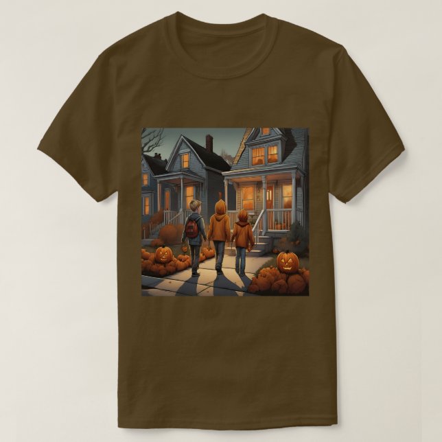 Trick oder Treat Halloween-T - Shirt (Design vorne)