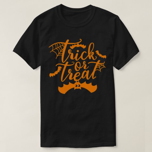 Trick oder Treat Halloween T-Shirt (Design vorne)