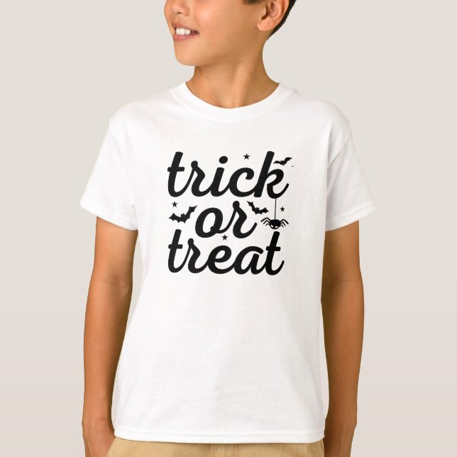 Trick oder Treat Halloween T-Shirt (Vorderseite)