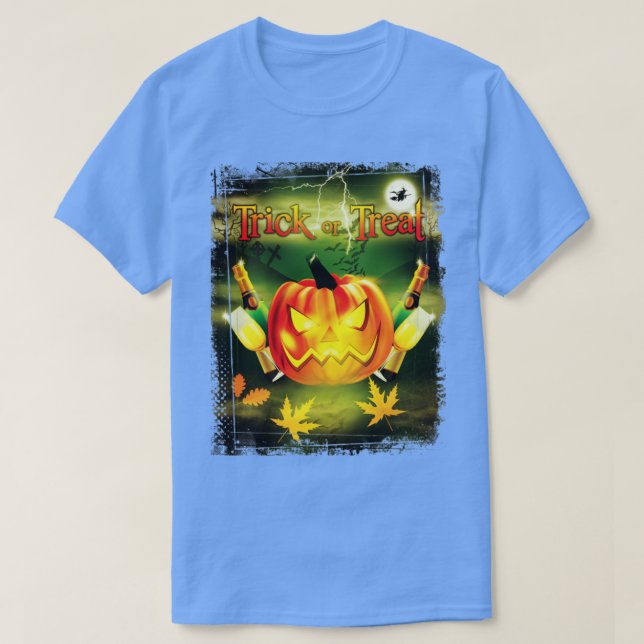 Trick oder Treat Halloween T-Shirt (Design vorne)