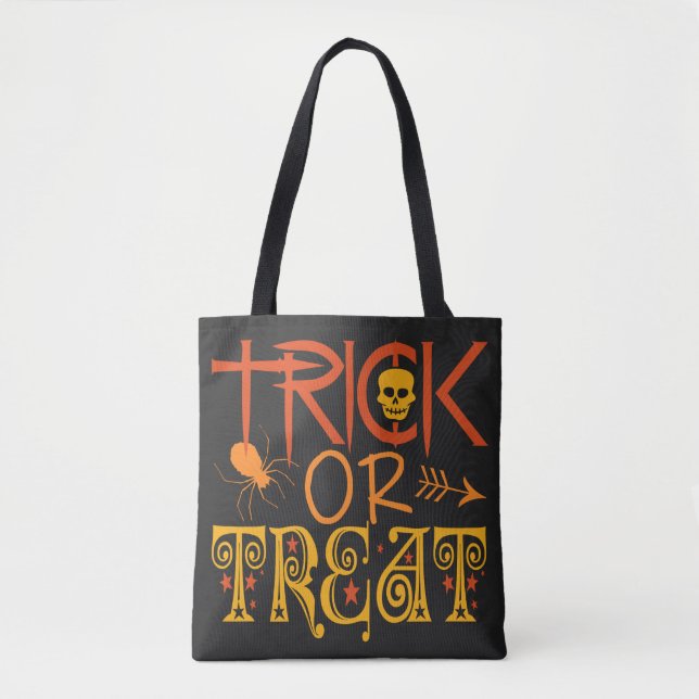 Trick oder Treat Halloween-Taschen Tasche (Vorderseite)