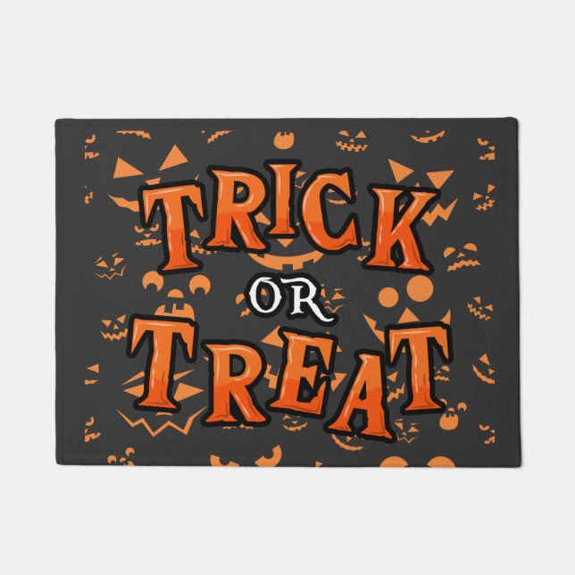Trick oder Treat Halloween Türmatten Fußmatte (Vorderseite)