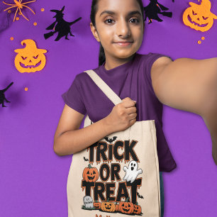 Trick oder Treat / Happy Halloween Brauch Tragetasche