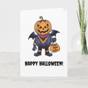 Trick oder Treat   Happy Halloween Dankeskarte