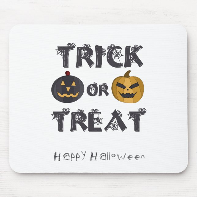 Trick oder Treat Happy Halloween Mousepad (Vorne)