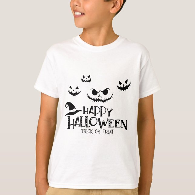 Trick oder Treat Happy Halloween T - Shirt (Vorderseite)