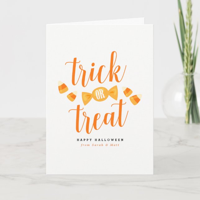 Trick oder Treat Karte (Vorderseite)