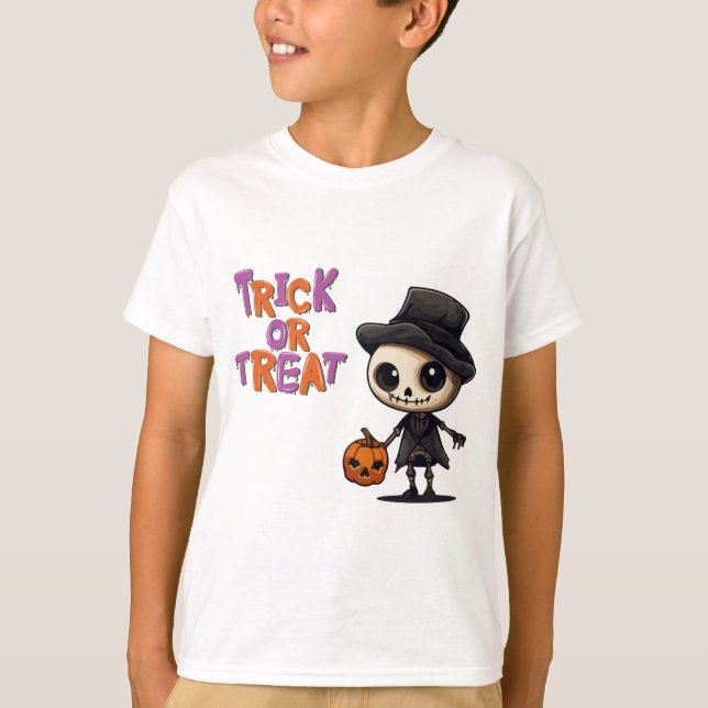 Trick oder Treat Little Skeleton T - Shirt (Vorderseite)