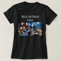 Trick oder Treat Mama AI Robot mit Pumpkins & Bask