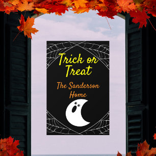 Trick oder Treat Minimalistisch Ghost Halloween Fa Fensteraufkleber