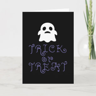 Trick oder Treat mit einem Niedlichen Geist - Hall Karte
