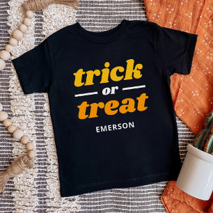 Trick oder Treat Mit Monogramm Halloween Baby T-shirt