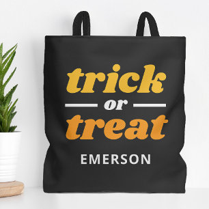 Trick oder Treat Mit Monogramm Halloween Tasche