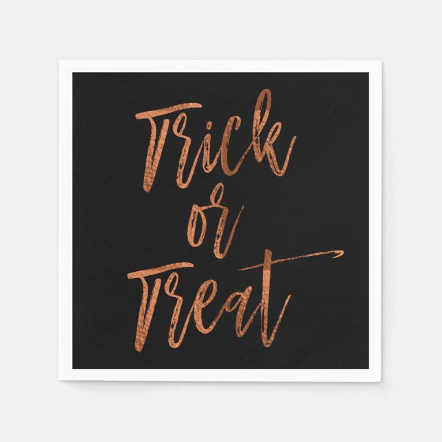 Trick oder Treat Moderne Halloween Napkins Serviette (Vorderseite)