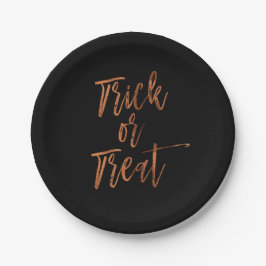 Trick oder Treat Moderne Halloween-Teller Pappteller