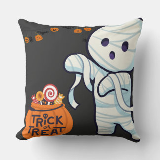 Trick oder Treat Mummy Halloween Candy Fun Kids sh Kissen