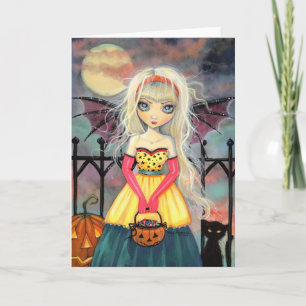 Trick oder Treat Niedliche Gothic Fairy Halloween Karte