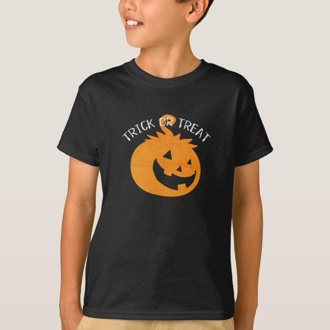 Trick oder Treat - Niedlicher Halloween Pumpkin T-Shirt (Vorderseite)