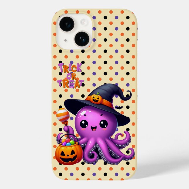 Trick oder Treat Octopus Halloween Case-Mate iPhone 14 Hülle (Rückseite)